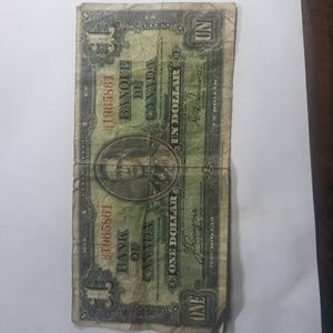1937 Bank of Canada $1. Bill. (Sku safe)